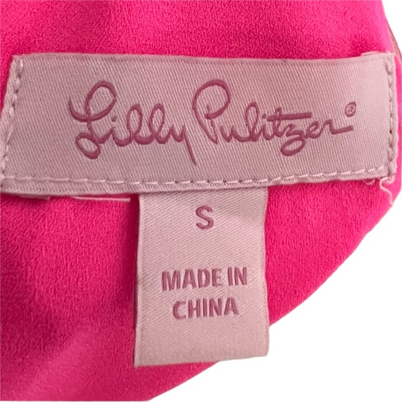 SOLD Lilly Pulitzer Hot Pink Quinn Halter Swing Dress Size Small - Picture 9 of 10